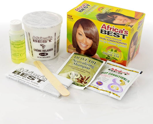 Kit de défrisage sans soude régulier d'Afrique