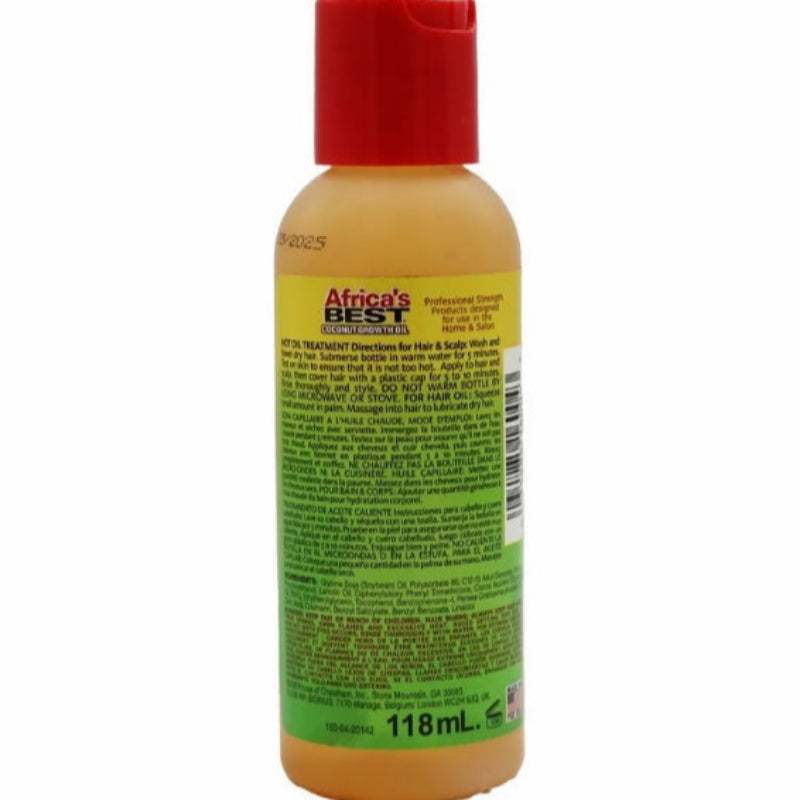 Moisturizing Africa's Best Coconut Hair Growth Oil 118ml with natural coconut oil