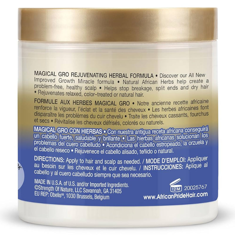 Back label of a jar with text and branding on a white background