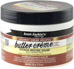 Jar of Aunt Jackie's Coconut Crème Recipes Butter Crème hair product on a white background