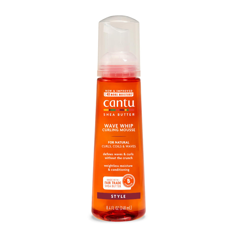Cantu Wave Whip Curling Mousse bottle for defining natural curls