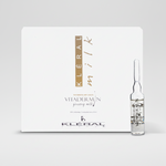 Kleral milk ampoule packaging with a single ampoule on a white background