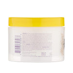 White jar with yellow lid on a white background