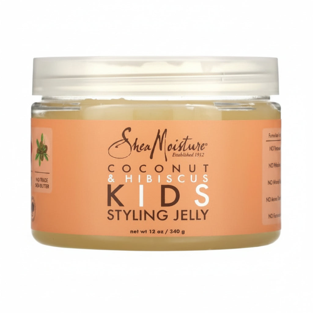 Shea Moisture Coconut & Hibiscus Kids Styling Jelly 12oz for soft, defined curls