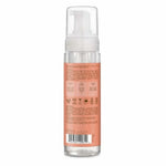 Foam soap bottle with label on white background