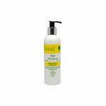 White bottle of T444Z Hair Products with a pump on a white background