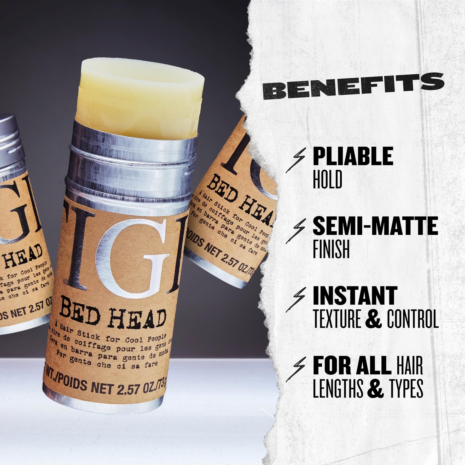 Hair wax stick by TIGI for sleek, defined hairstyles and frizz control