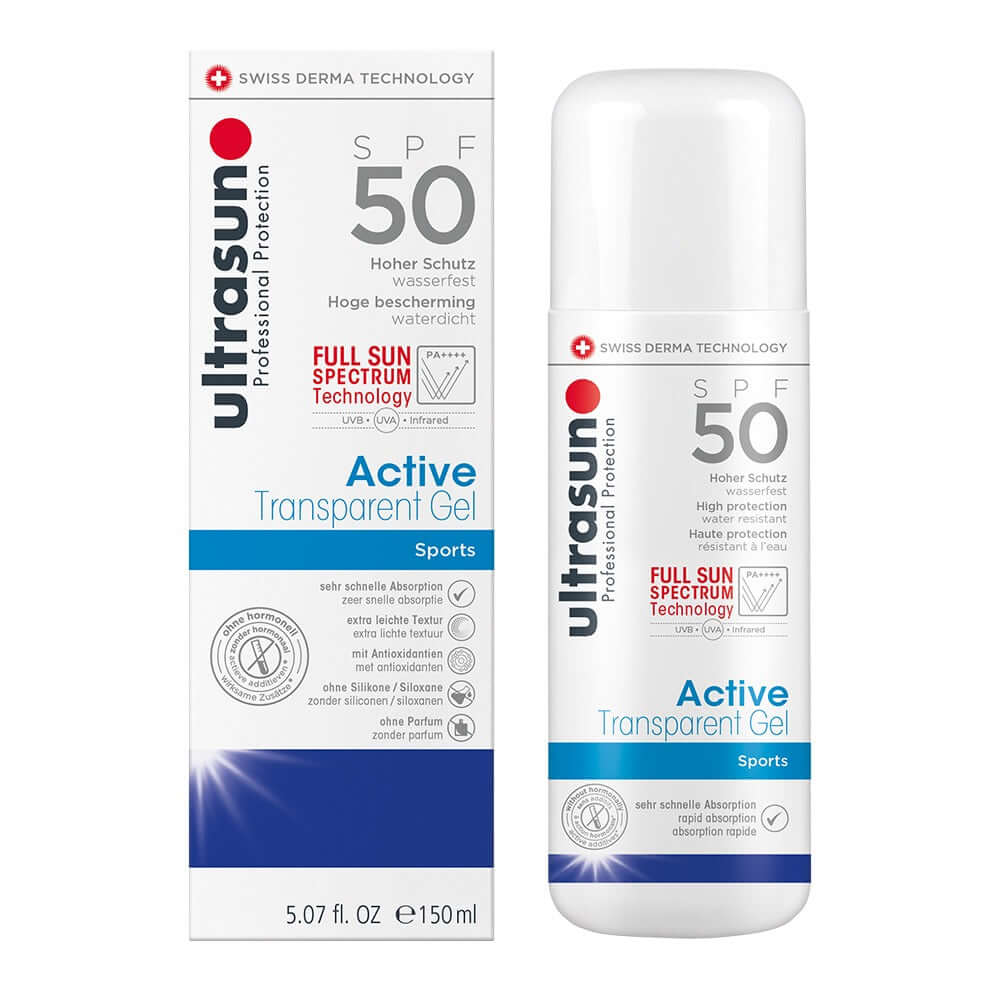 Ultrasun SPF50 gel for sensitive skin, 150ml bottle
