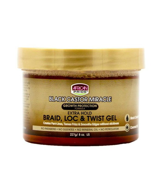 African Pride BlackCastor Miracle Braid Lock Twist Gel 8oz
