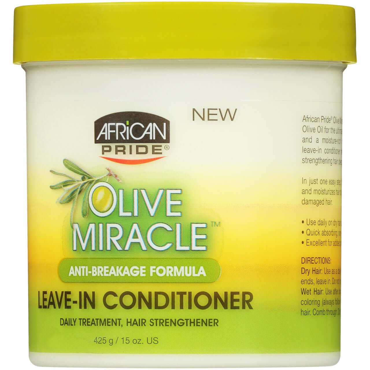 African Pride Olive Miracle Moisturizer Leave in Conditioner 15oz