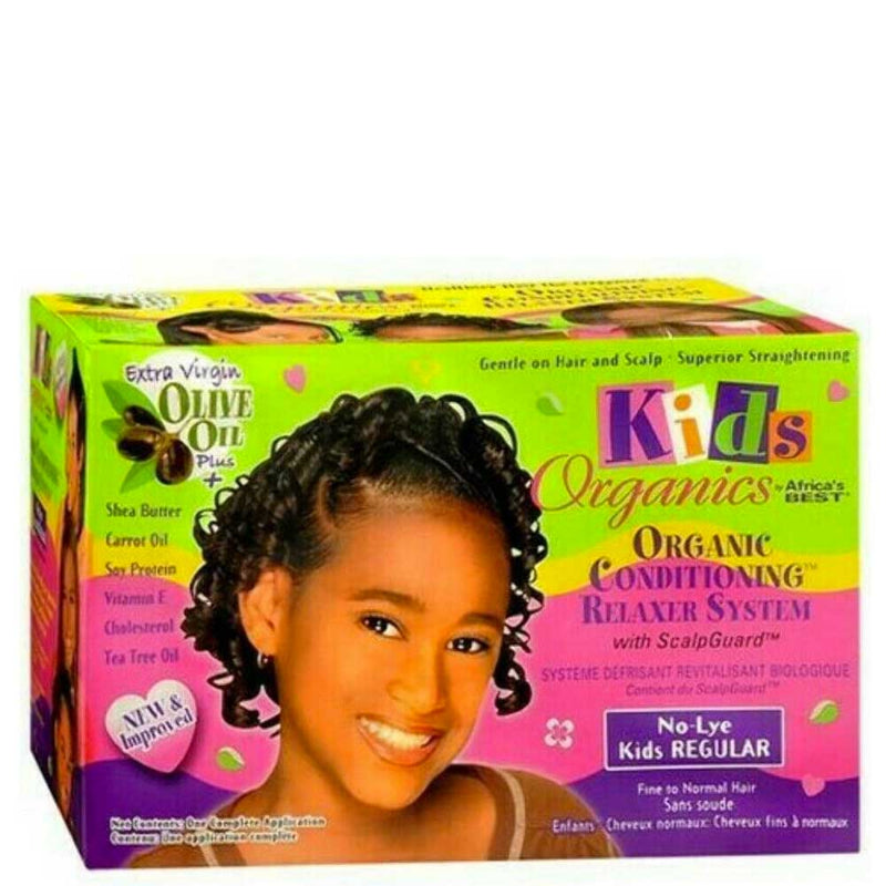 Complete kids relaxer system with neutralizing shampoo