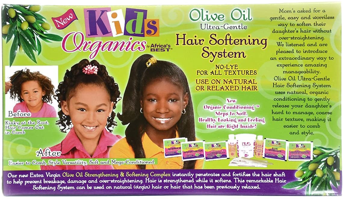 Africa's Best Organic Kids Olive Oil Hair Softening System Kit