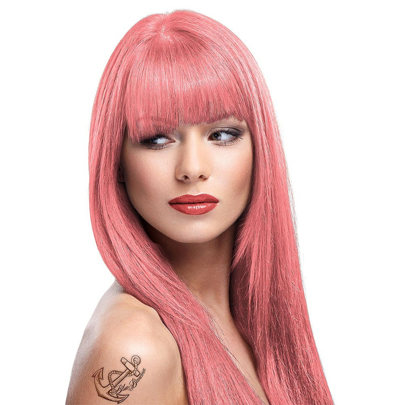 Soft pastel pink hair dye for bleached or pre-lightened hair