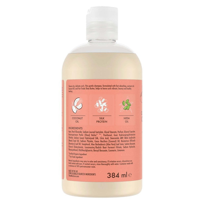 Bottle of skincare product with label showing ingredients on a white background